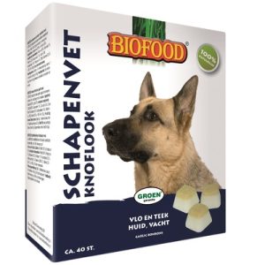 Biofood schapenvetbl. knoflook 40st
