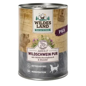 WL Dog Can – PURE – Wild Boar with Safflower Oil 400 g