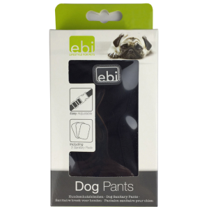 Dog Pants Classic M - 32-39cm - incl 3 pads zwart